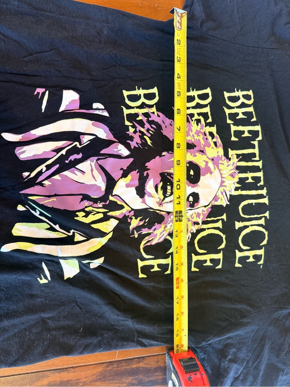 Warner Bros. Beetlejuice Graphic Tee in Black with Neon Yellow & Purple - Picture 6 of 6